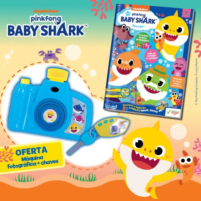 Chegou a nova edição da revista da Baby Shark! Desta vez, vais descobrir tudo sobre a família e os amigos. Rápido, corre já para as bancas! Como oferta, recebes uma máquina fotográfica + chaves. 

#BabyShark #RevistaBabyShark #Revista #Magazine #BlueOceanEntertainment #BlueOceanPortugal