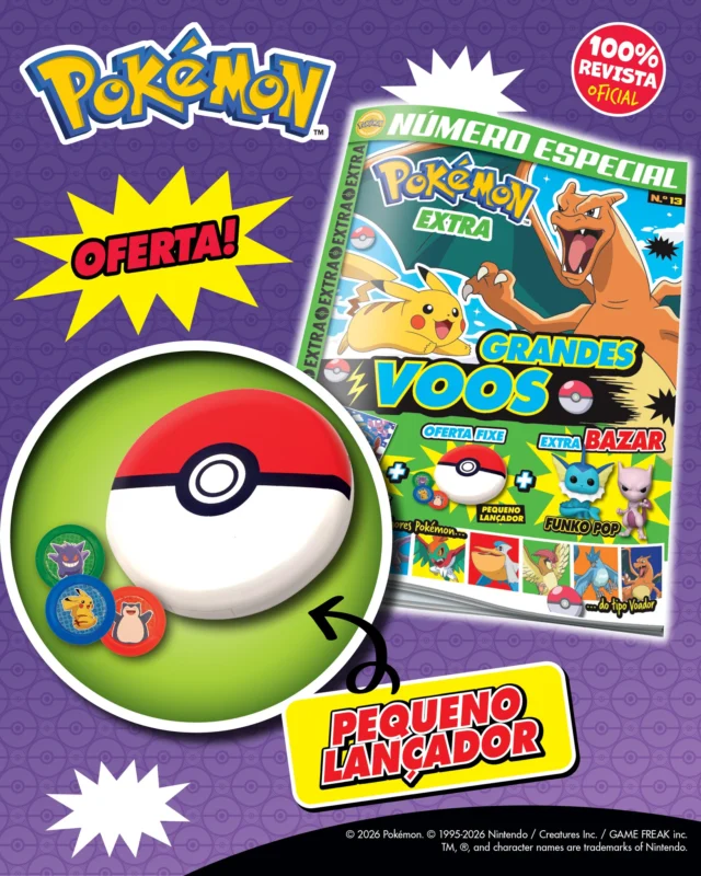 Os Pokémon estão de volta e as aventuras do Rain e da Liko também! Descobre mais sobre o Rayquaza Preto e ajuda-os na missão! De oferta, recebes ainda este pequeno lançador superfixe!