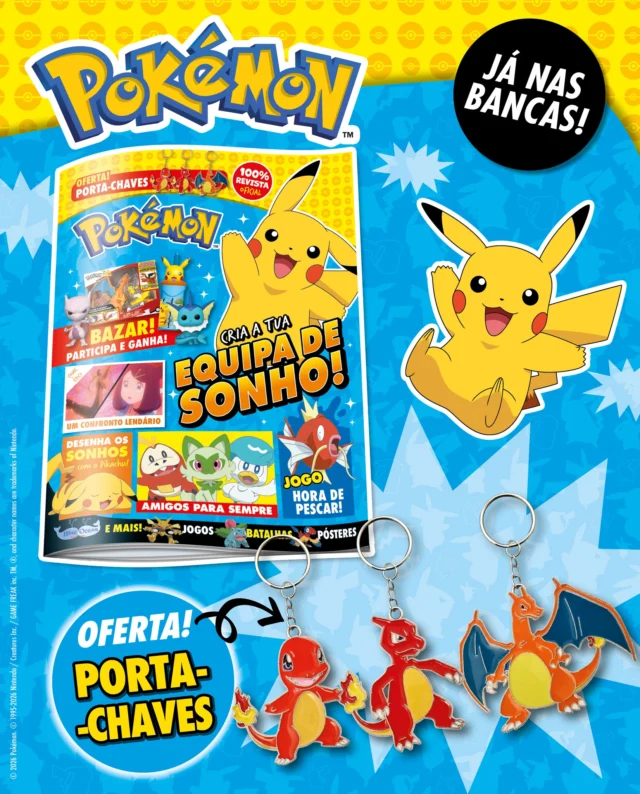A aventura continua na nova edição da revista Pokémon! Desta vez, diverte-te com um comic superfixe cheio de ação e emoção, cria a tua própria equipa Pokémon e descobre todas as razões pelas quais os Pokémon podem ser os melhores amigos e companheiros de aventura! ⚡

Inclui jogos, desafios e atividades incríveis para testares os teus conhecimentos Pokémon. E ainda podes ganhar muitos prémios fantásticos! Não percas esta edição cheia de diversão! ✨