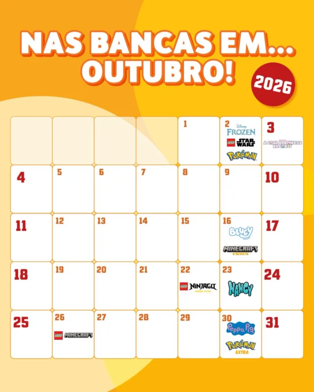Aqui vai o tão aguardado calendário de outubro das novas edições! Marquem na agenda. Por que revista estão mais ansiosos?